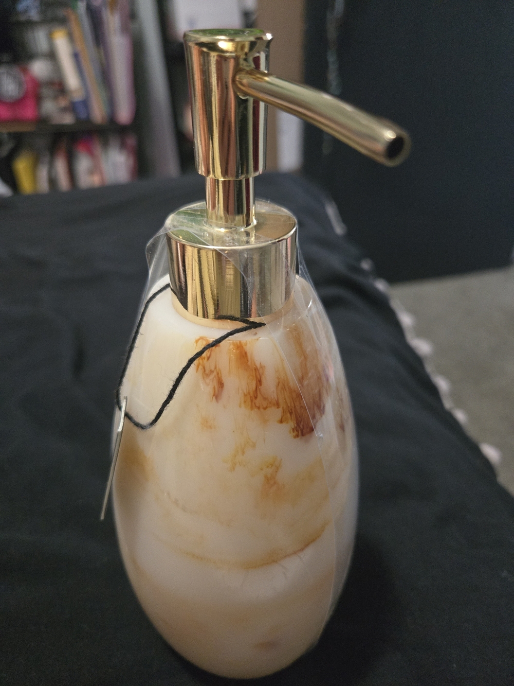 Luxury Cream & Gold Marble Soap Dispenser - Women Bath & Body